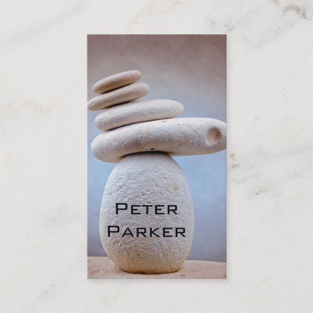 Balancing Stones Square + your ideas Business Card (Front)