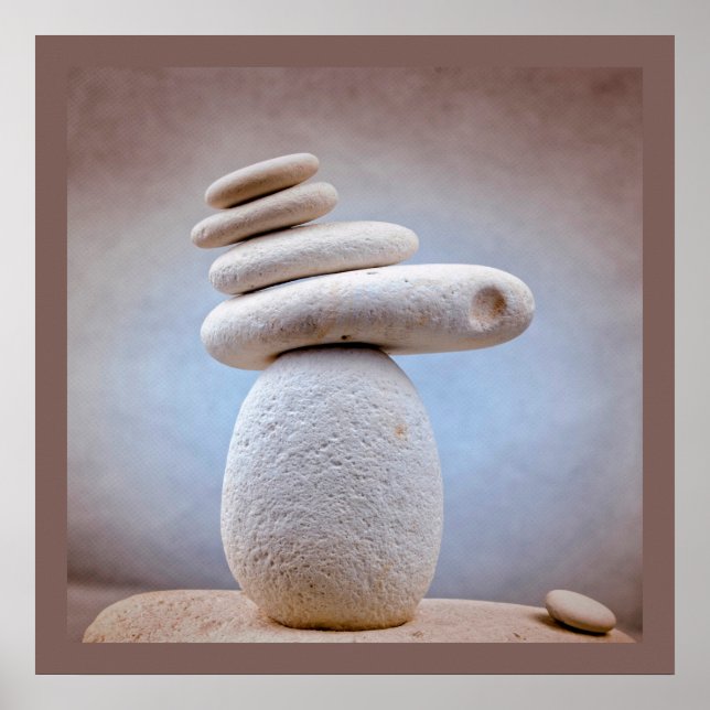 Balancing Stones Square + your ideas Poster (Front)
