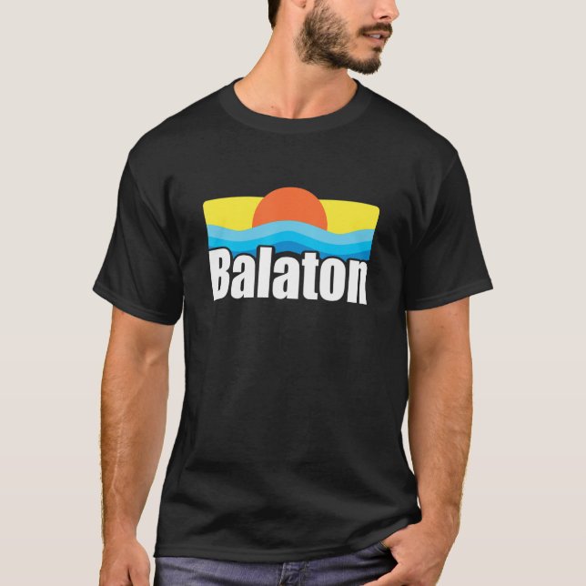 Balaton Lake Retro Magyarország Hungary T-Shirt (Front)