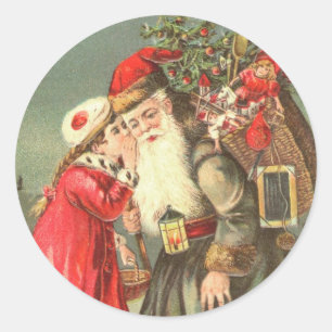 Balayage à Père Noël Vintage Stickers de Noël
