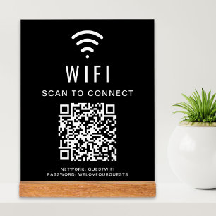 Balayage de code QR Wifi Pour Connexion Noir