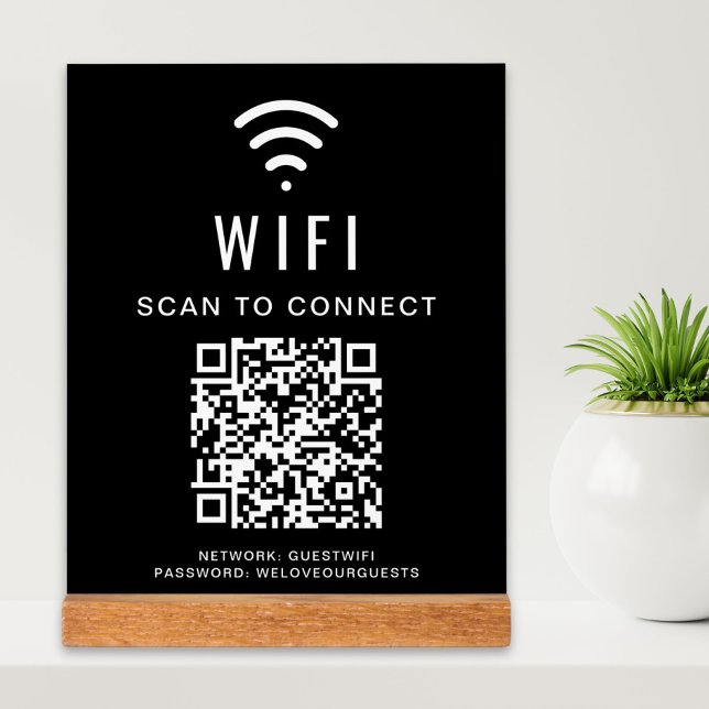 Balayage de code QR Wifi Pour Connexion Noir (Créateur téléchargé)