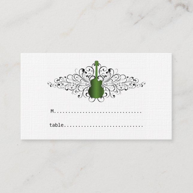 Balayage de guitare verte Carte Place V2 (Devant)