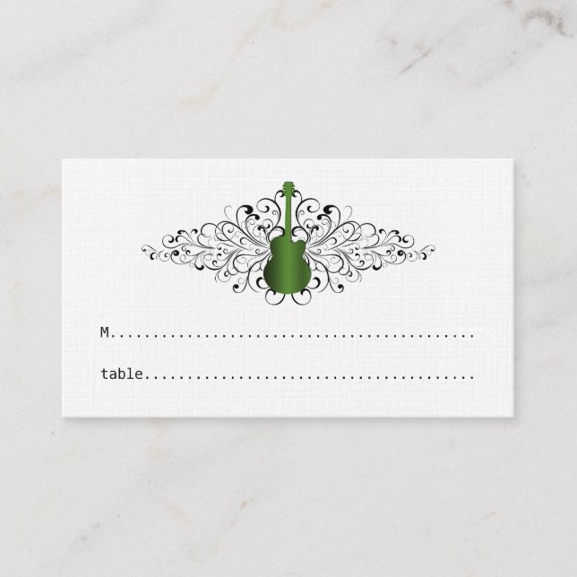 Balayage de guitare verte Carte Place V3 (Devant)