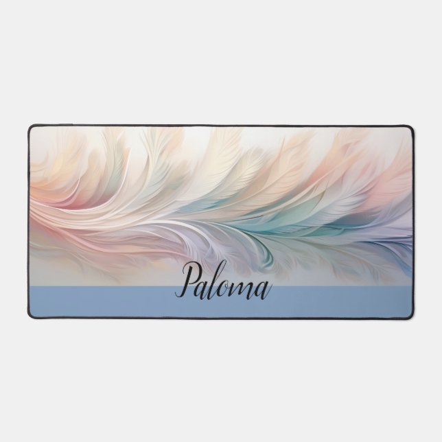 Balayage Serene : tableau de plumes pastel (Recto)