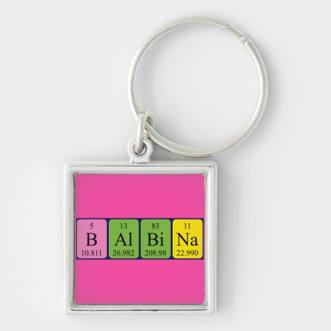 Balbina periodic table name keyring (Front)