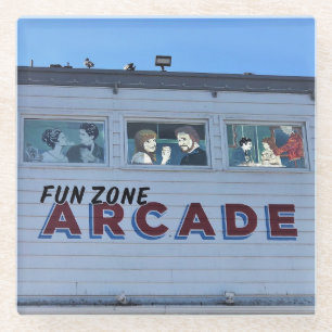 Balboa Fun Zone, Newport Beach, California Glass Coaster
