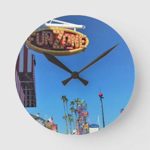 Balboa Fun Zone, Newport Beach, California Round Clock