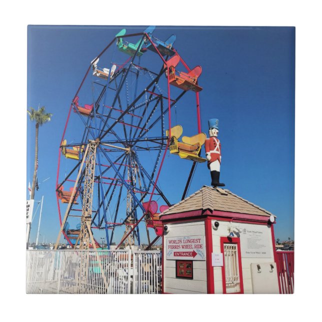Balboa Fun Zone, Newport Beach, California Tile (Front)