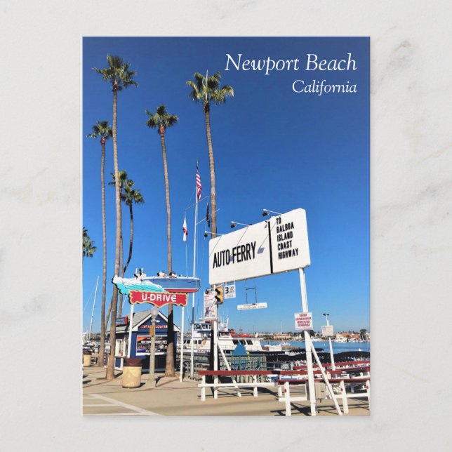 Balboa Island Ferry, Newport Beach, California Postcard (Front)