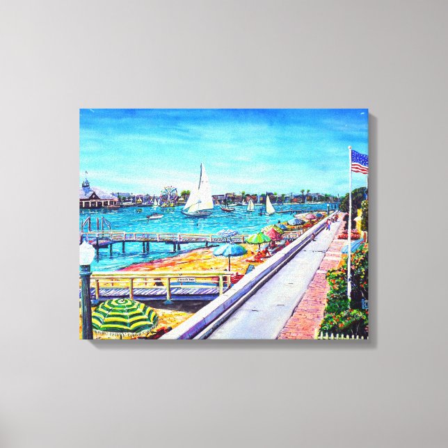 Balboa Island Newport Beach Ca. Canvas Print (Front)