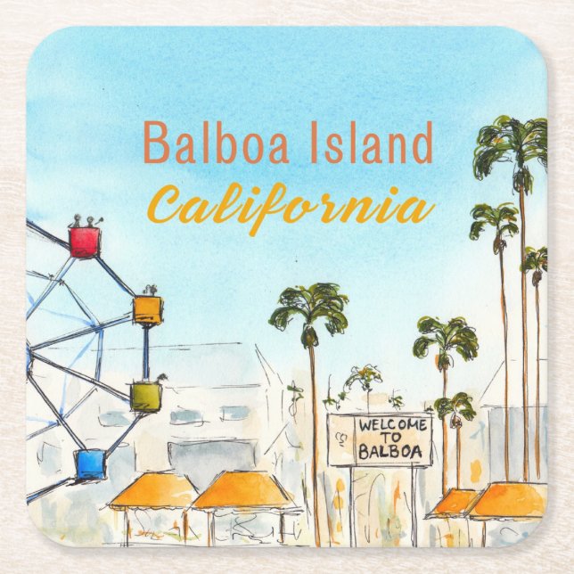 Balboa Island Newport Beach Coaster (Front)