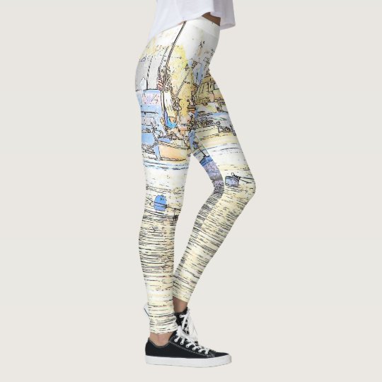 Balboa Island Sailboats All Over Print Leggings