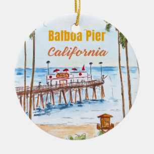Balboa Pier Newport Beach Ornament