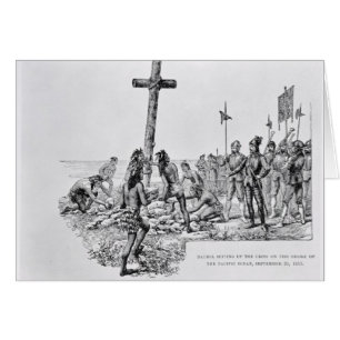 Balboa Setting up the Cross on the Shore