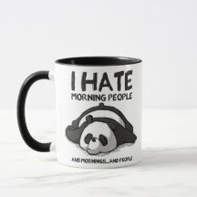 balck white cute funny panda cartoon quote