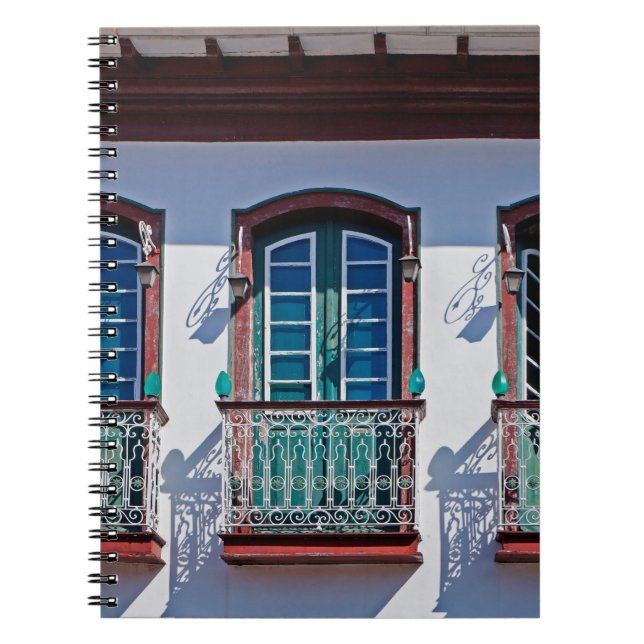 Balconies on facade in Diamantina, Minas Gerais, B Notebook (Front)