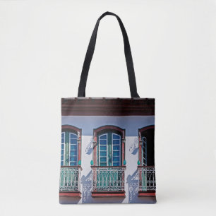 Balconies on facade in Diamantina, Minas Gerais, B Tote Bag