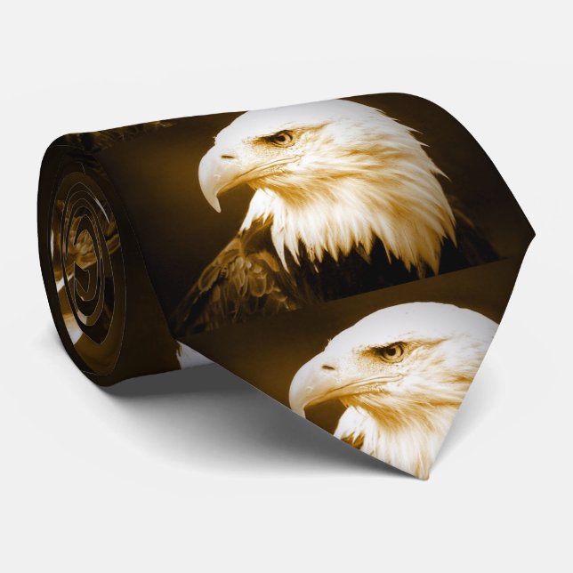 Bald American Eagle Eye Tie (Rolled)