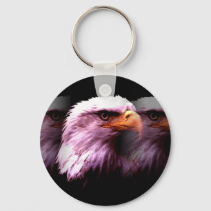 Bald American Eagle Keychain