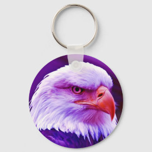 Bald American Eagle Keychain