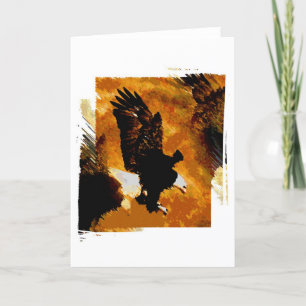 Bald American Eagle Landing Card