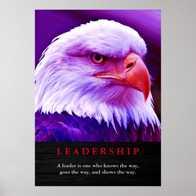 Bald American Eagle Patriotic Leadership Poster (Front)