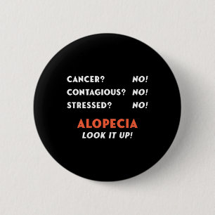 Bald Balding Alopecia Areata Hair Loss Problem Awa 2 Inch Round Button
