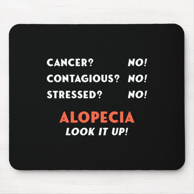 Bald Balding Alopecia Areata Hair Loss Problem Awa Mouse Pad (Front)