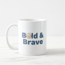 Bald & Brave Mug - Drôle Conception Positive