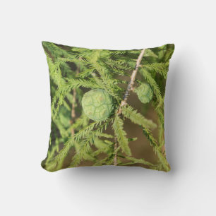 Bald Cypress Seed Cone Throw Pillow