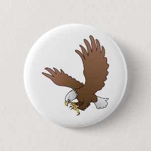 bald eagle 2 inch round button