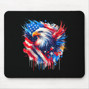 Bald Eagle 4th of July Independence Day American Mouse Pad