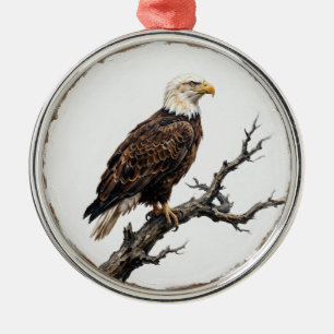 Bald Eagle Alaska Metal Ornament