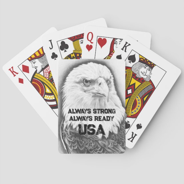 Bald Eagle - America Strong -  Playing Cards (Back)
