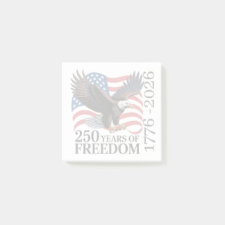 Bald Eagle American Flag 250 Years of Freedom Post-it Notes