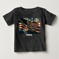 Bald Eagle American Flag Country Road