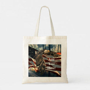 Bald Eagle American Flag Country Road Sac fourre-t