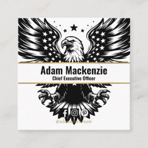 Bald Eagle American Flag Patriotic Business Card