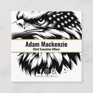 Bald Eagle American Flag Patriotic Business Card