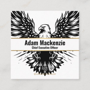 Bald Eagle American Flag Patriotic Business Card