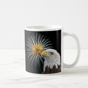 Bald Eagle and Fireworks Coffee Mug