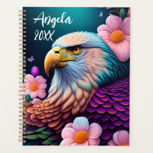 Bald Eagle and Flowers Planner