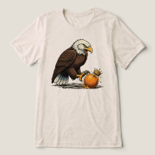 Bald Eagle and Orange  Tri-Blend Shirt