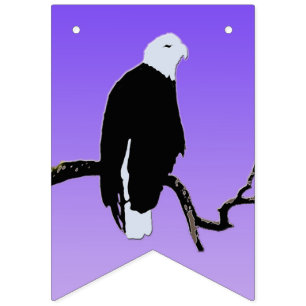 Bald Eagle at Sunset - Original Wildlife Art Bunting Flags
