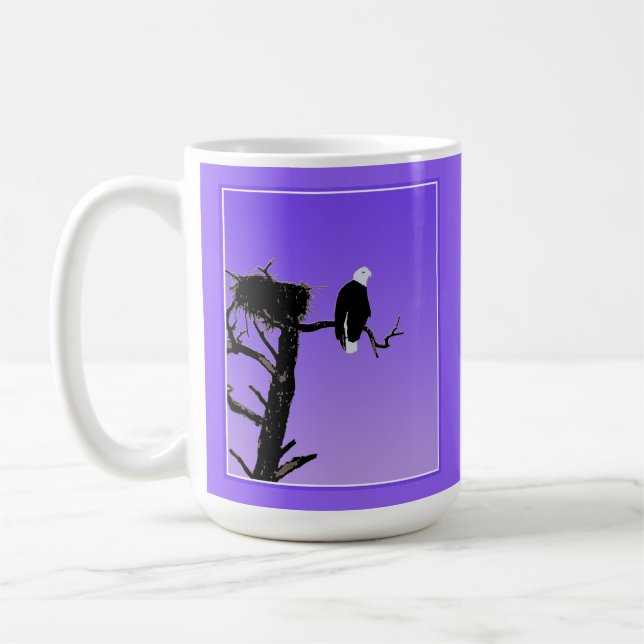 Bald Eagle at Sunset  - Original Wildlife Art Coffee Mug (Left)