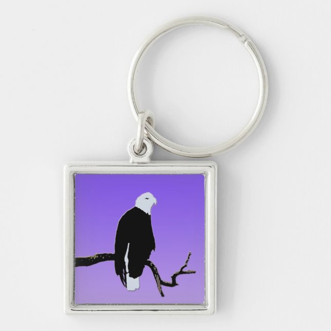 Bald Eagle at Sunset  - Original Wildlife Art Keychain (Front)