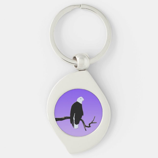 Bald Eagle at Sunset  - Original Wildlife Art Keychain (Front)