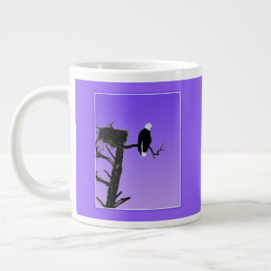 Bald Eagle at Sunset  - Original Wildlife Art Large Coffee Mug