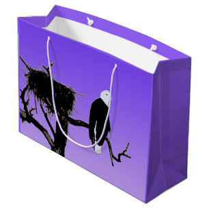 Bald Eagle at Sunset  - Original Wildlife Art Large Gift Bag